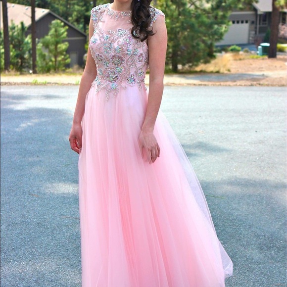 satin light pink prom dress Pink Satin Spaghetti Strap High Low Simple Prom Dresses,PD00324 –  AlineBridal main image 0
